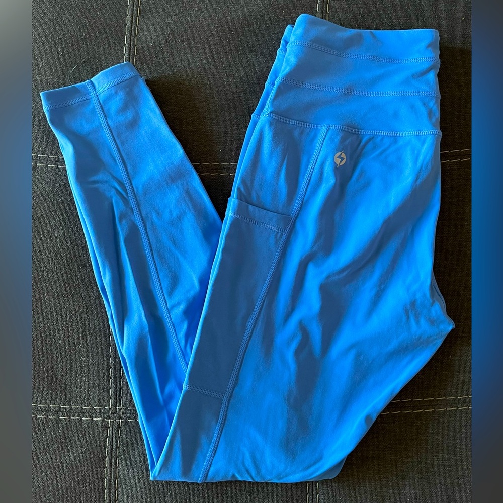 POPFLEX - Cargo Drawstring Leggings - Sailor Blue